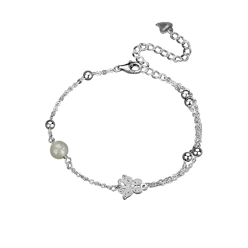 New Chinese style Hetian jade butterfly bracelet