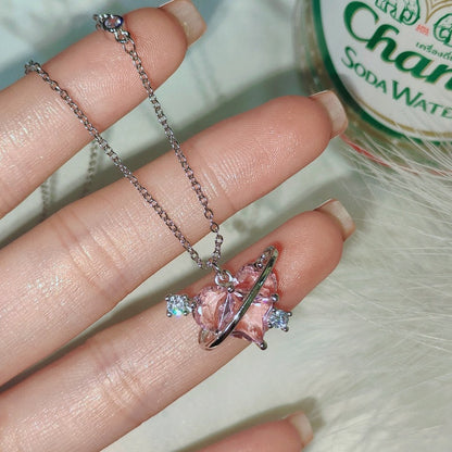 Sweetheart Girl Love Planet Necklace