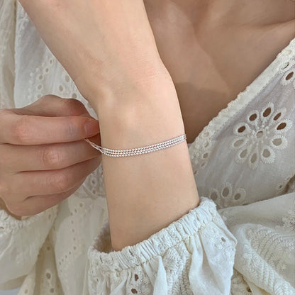 Multi-layered bead bracelet