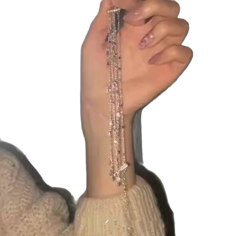 Korean multi-layered water drop tassel bracelet