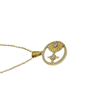 Sun, Moon, Star, Shell Pendant Necklace