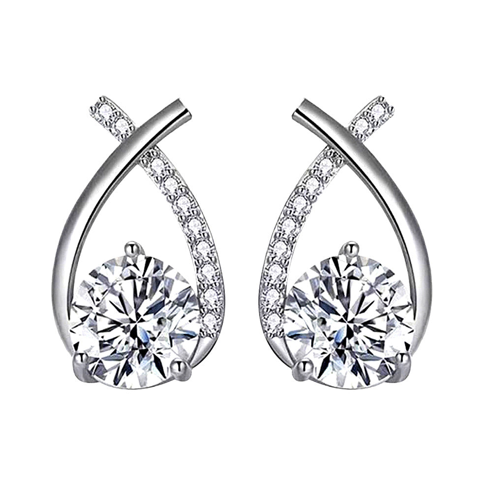 Moissanite 925 sterling silver earrings