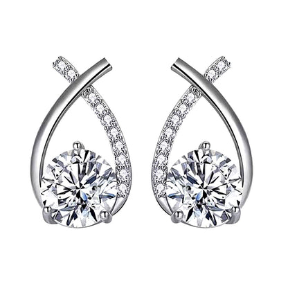 Moissanite 925 sterling silver earrings