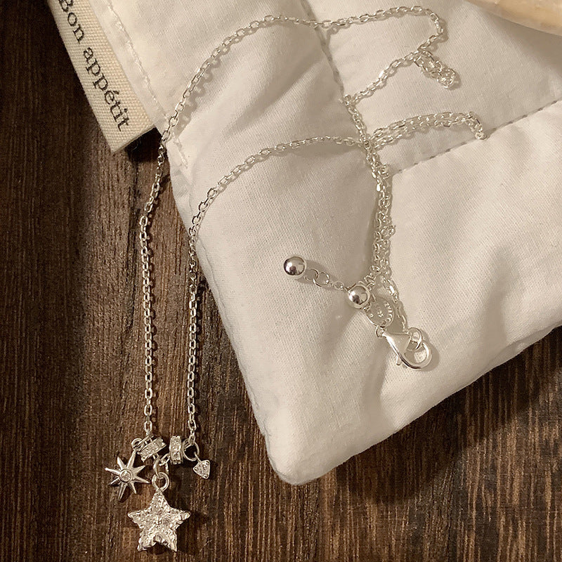 Lovely shining star full diamond necklace