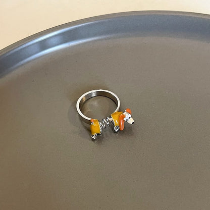Cute puppy animal shape ring