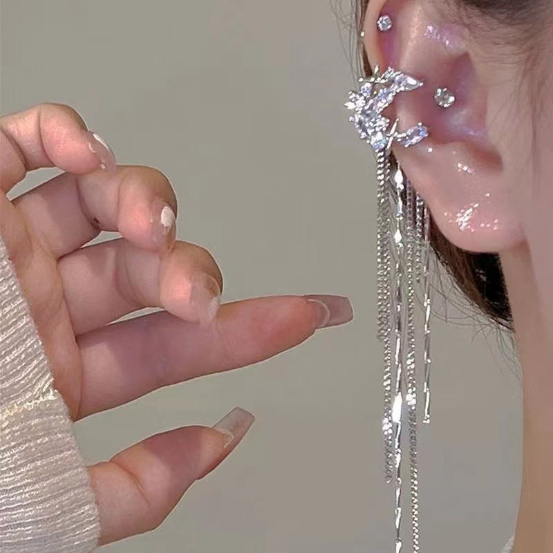 Zircon Star Moon Earrings